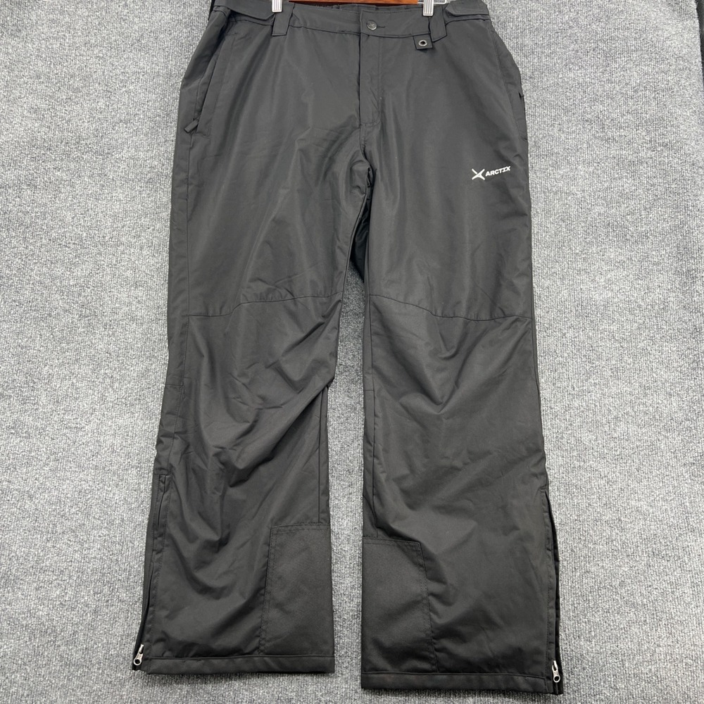 Arctix Snow Pants Mens XL Black Insulated Cargo Ski Winter Outdoor Waterproof